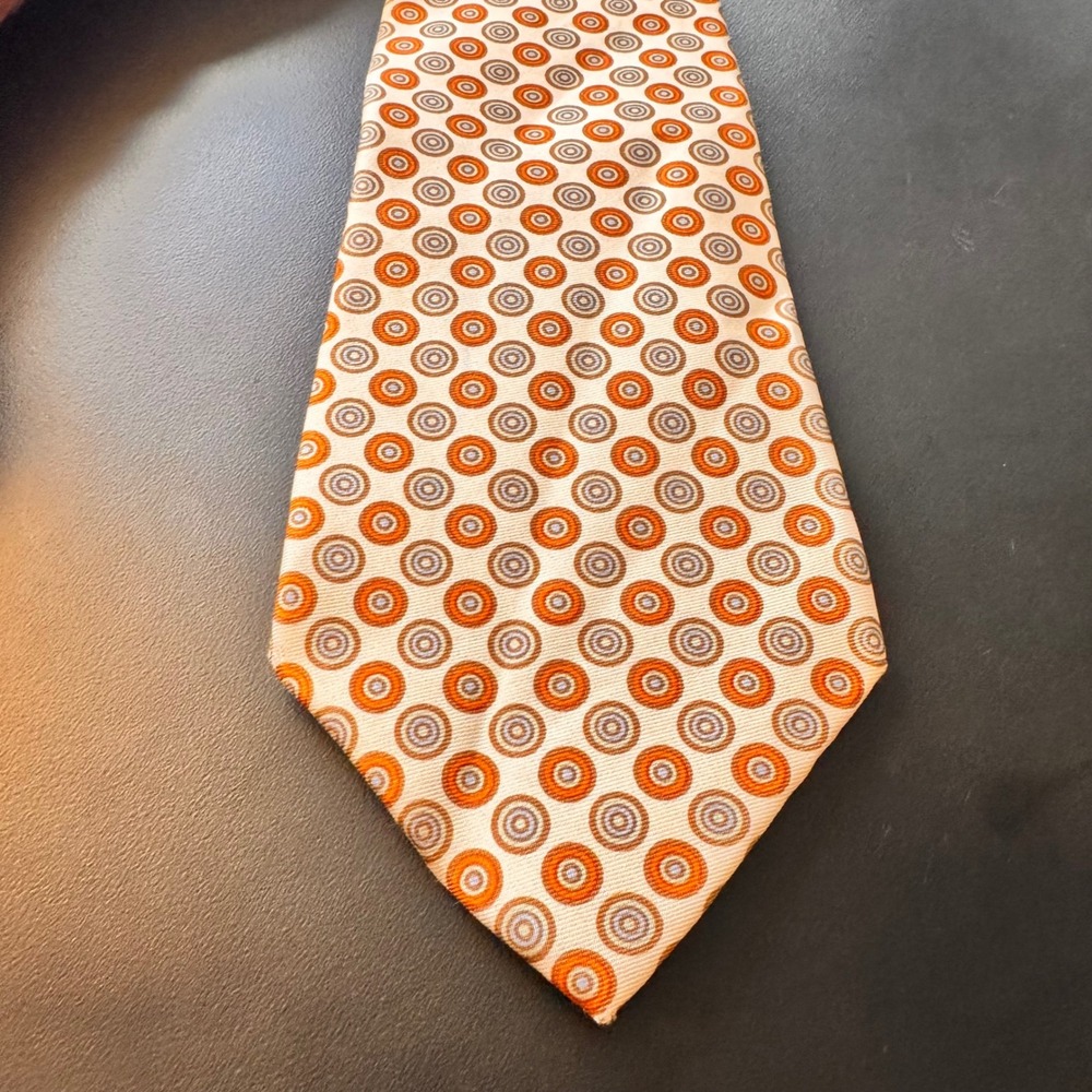 VTG Gorsart Clothes New York Silk Circle Pattern Necktie Mens Accessories‎